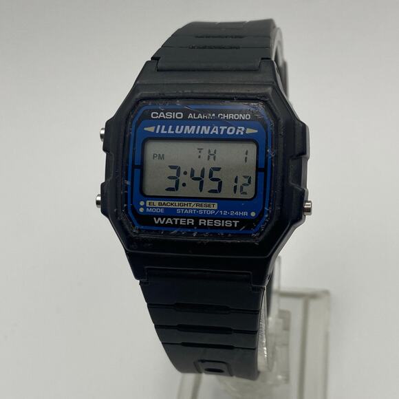 Casio Black Tone F-105 Digital Alarm Stopwatch Watch Working New Battery - Picture 2 of 6